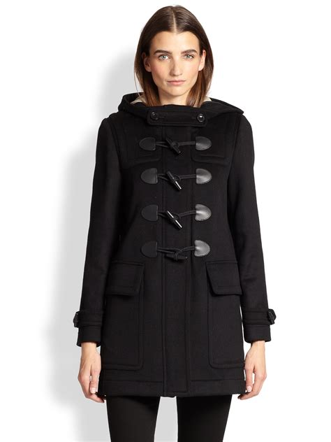 burberry black toggle coat|burberry toggle coat women.